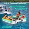 Multi-Color Inflatable Floating Dock with Detachable Ladder and Lounge Mesh